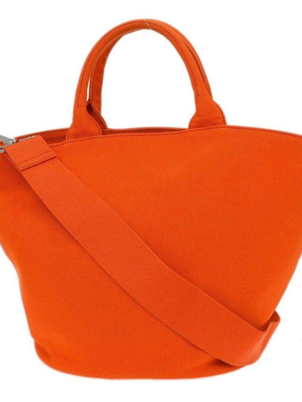 Prada Orange Canvas Canapa 2way Tote Handbag 1BG163 204 AQ00001 - Picture 2 of 10